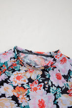 Load image into Gallery viewer, Online Orange Floral Mesh Slim Long Sleeve Crop Top
