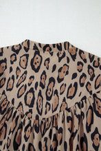 Load image into Gallery viewer, Jet Stream Oversized Leopard Print Balloon Sleeve Casual Shirt
