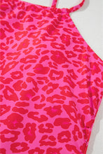 Load image into Gallery viewer, Online Rose Leopard Drawstring Side Tankini 2pcs Swimsuit
