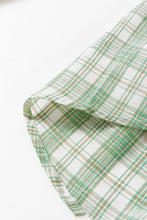 Load image into Gallery viewer, Online Green Checkered Print Loose Fit Buttoned Hooded Shacket
