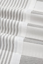 Load image into Gallery viewer, Online Gray Stripe Mixed Print Short Sleeve Top and Pocketed Shorts Set
