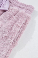 Load image into Gallery viewer, Online Lavendula Textured Leopard Fleece Loose Two Piece Lounge Set
