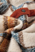 Load image into Gallery viewer, Online Brown Stripe Plus Size Plaid Print Collared Buttoned Jacket

