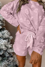 Load image into Gallery viewer, Online Lavendula Textured Leopard Fleece Loose Two Piece Lounge Set

