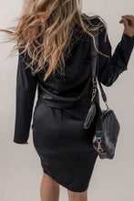 Load image into Gallery viewer, Black Cropped Hoodie Slip Dress 2pcs Outfit
