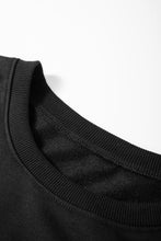 Load image into Gallery viewer, Online Black Contrast Stitches Detail Puffy Half Sleeve Blouse
