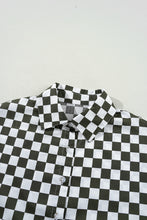 Load image into Gallery viewer, Online Green Checkerboard Printed Drop Shoulder Loose Casual Shirt
