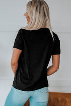 Load image into Gallery viewer, Online Black Western Cowboy Boots Crew Neck Graphic Tee
