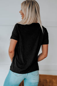 Online Black Western Cowboy Boots Crew Neck Graphic Tee