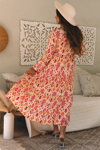 Online Black Western Abstract Geometric Printed Maxi Dress