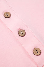 Load image into Gallery viewer, Online Pink Colorblock Long Sleeve Buttons Henley Top
