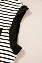 Load image into Gallery viewer, Online Black Stripe Chest Pocket Patch Round Neck Tank Top
