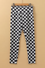 Load image into Gallery viewer, Online Khaki Checkered Pattern High Waist Skinny Leggings
