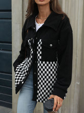 Load image into Gallery viewer, Online Checkered Snap Down Long Sleeve Jacket
