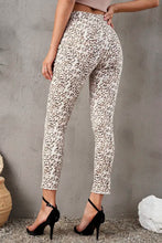 Load image into Gallery viewer, Leopard Raw Hem Straight Legs Pants
