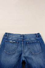 Load image into Gallery viewer, Online Dirty blue Plus Size High Waist Side Slits Flare Jeans

