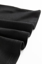 Load image into Gallery viewer, Online Black Leather Ruffle Sleeve Patchwork Round Neck Blouse
