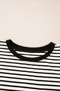 Online Black Stripe Chest Pocket Patch Round Neck Tank Top