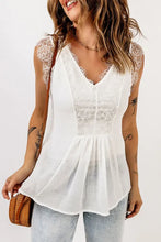 Load image into Gallery viewer, White From A Dream Lace Tank Top with Vest
