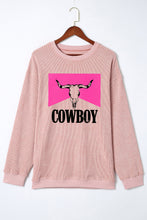 Load image into Gallery viewer, Online COWBOY Graphic Round Neck Sweatshirt
