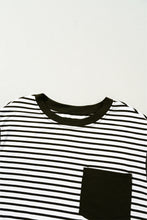 Load image into Gallery viewer, Online Black Stripe Chest Pocket Patch Round Neck Tank Top
