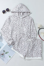 Load image into Gallery viewer, White Classic Leopard Hoodie and Shorts Set
