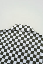 Load image into Gallery viewer, Online Green Checkerboard Printed Drop Shoulder Loose Casual Shirt
