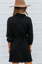 Load image into Gallery viewer, Black Tunic Shirt Dress
