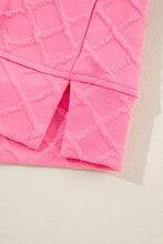 Load image into Gallery viewer, Online Sachet Pink Checkered Textured Tee and Drawstring Shorts
