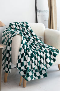 Online Chestnut Checkerboard Printed Soft Throw Blanket 120*200cm