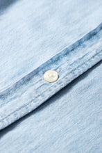 Load image into Gallery viewer, Online Light Blue Denim Collared Sleeveless Shirt

