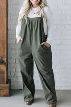 Load image into Gallery viewer, Online Jungle Green Plus Size Corduroy Pocketed Wide Leg Overall
