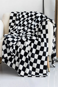 Online Chestnut Checkerboard Printed Soft Throw Blanket 120*200cm