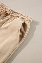 Load image into Gallery viewer, Online Black Solid Seamed Zipper Jacket and Drawstring Waist Pants Set
