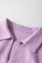 Load image into Gallery viewer, Online Orchid Bouquet Short Sleeve Zipper Collared Elastic High Waist Romper
