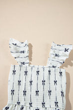 Load image into Gallery viewer, Online Black Bow Print Smocked Square Neck Ruffle Tiered Maxi Dress
