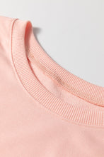Load image into Gallery viewer, Online Apricot Pink Sequined Bowknot Drop Shoulder Oversized Sweatshirt
