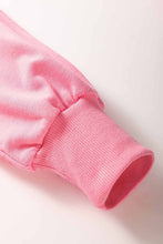 Load image into Gallery viewer, Online Sachet Pink Solid Color Patchwork Pullover Top and Cargo Pants Set
