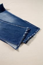Load image into Gallery viewer, Online Dirty blue Plus Size High Waist Side Slits Flare Jeans
