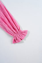 Load image into Gallery viewer, Online Strawberry Pink Flounce Sleeve Tiered Ruffled Velvet Mini Dress
