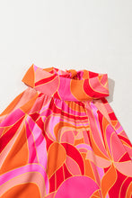 Load image into Gallery viewer, Online Rose Abstract Printed High Neck Knotted Nape Sleeveless Maxi Dress

