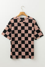 Load image into Gallery viewer, Online Light French Beige Checkmate Boyfriend Casual Tee
