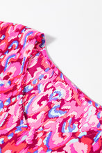 Load image into Gallery viewer, Online Pink Abstract Print V Neck Half Sleeve Loose Fit Tunic Blouse
