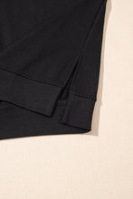 Load image into Gallery viewer, Online Black Zipper Stand Neck Top and Wide Leg Pants Set
