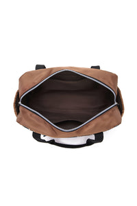Online Coffee Western Aztec Print PU Leather Large Travel Duffel Bag