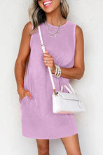 Load image into Gallery viewer, &quot;WAITLIST&quot; Phalaenopsis Mineral Wash Tank Mini Dress with Pockets
