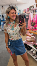 Load image into Gallery viewer, White Western Print Mesh Top
