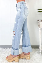 Load image into Gallery viewer, &quot;WAITLIST&quot; Beau Blue Light Wash Distressed Flare Jeans
