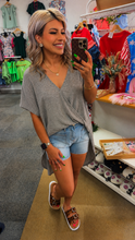 Load image into Gallery viewer, Grey Thermal Hi Lo Top
