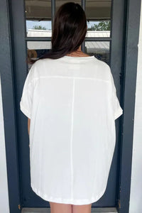 "WAITLIST" White Sequined Texas Graphic Plus Size T Shirt